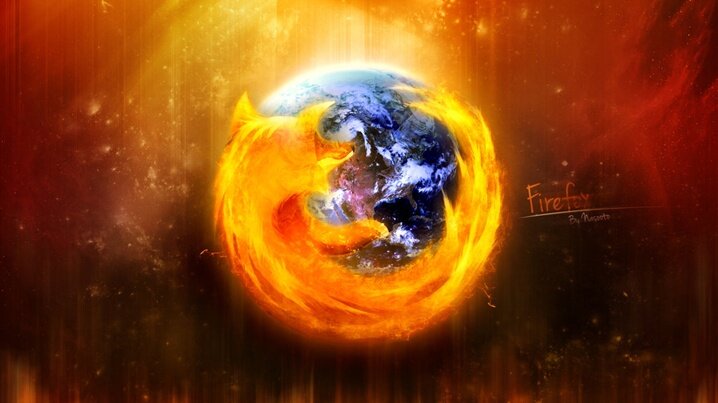 Логотип Firefox в виде земного шара